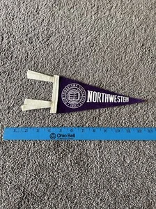 Old Vintage Northwestern University Small Felt Pennant with Tassals - Picture 1 of 5