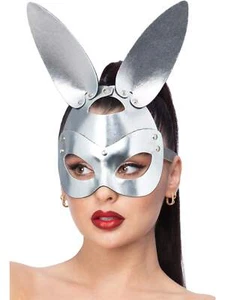 Fever Silver Mock Leather Rabbit Mask - Picture 1 of 1