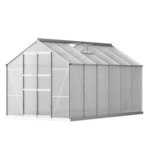 Green Fingers Greenhouse 3x2.5x2.26M Double Doors Aluminium Green House Garden S - Picture 1 of 8