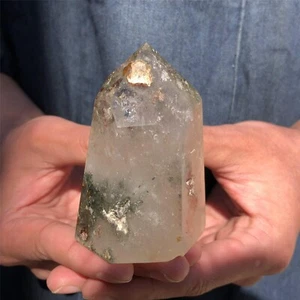 0.41LB Natural Ghost Smoke Quartz obelisk mineral specimen crystal Reiki - Picture 1 of 19