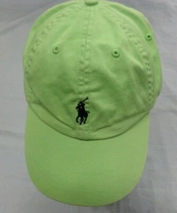 Vintage Green Polo Ralph Lauren Baseball Trucker Hat w/ Adj Leather Strap - Picture 1 of 3