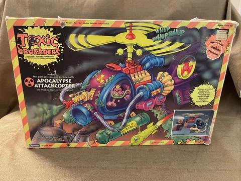 Unused Vintage Playmates Toxic Crusaders Apocalypse Attackcopter Helicopter Cover