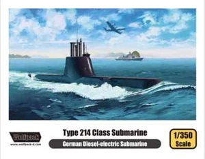 Wolfpack #WP13501 1/350 Type 214 Class Submarine Plastic Model Kit - Advanced - Picture 1 of 7