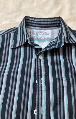 Arizona джинсы мальчиков длинным рукавом рубашка кнопка черный с полосками классическая рубашка - Изображение 1 из 4