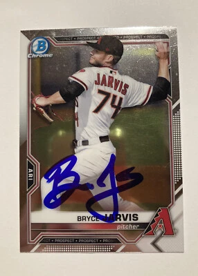 Bryce Jarvis Signed 2021 Bowman Chrome #BCP-44 Arizona Diamondbacks Auto - Image 1 of 3