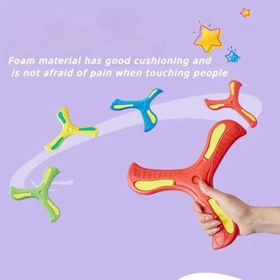 Soft EVA Children Boomerang Three-leaf Cross Flying Disc  Outdoor Sports Toys - Image 1 of 4