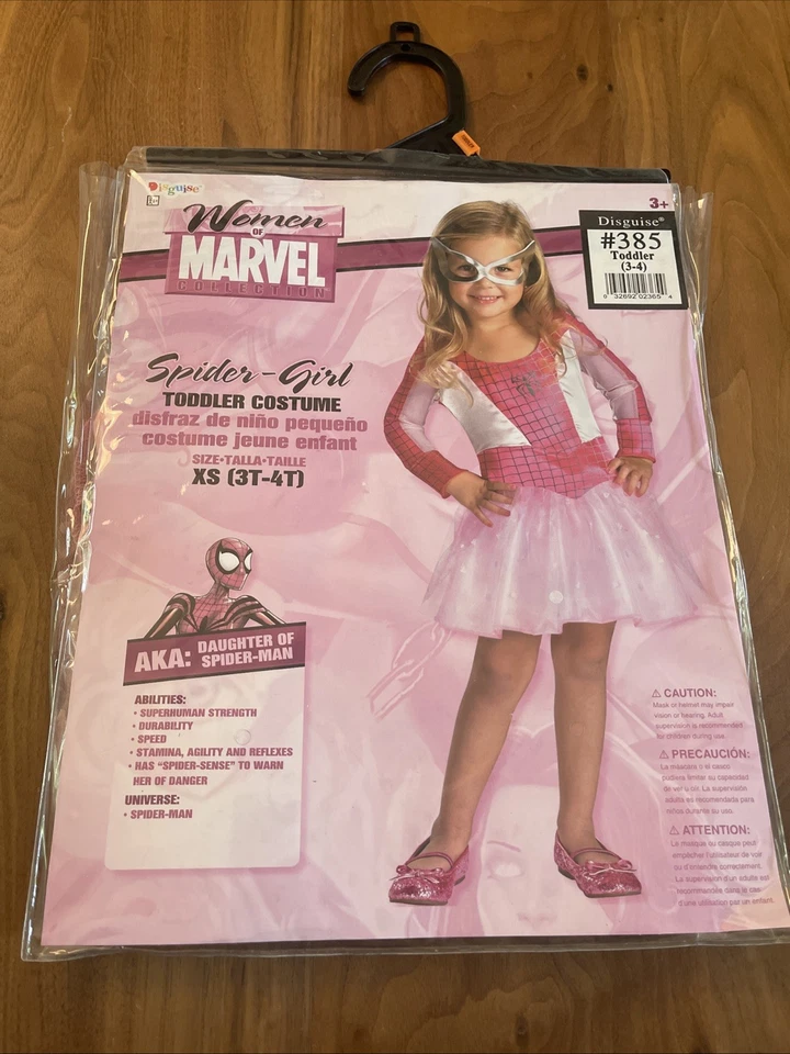 Marvel Spider-Girl Toddler Halloween Costume Spider-Man’s Daughter XS 3T 4T NEW - Image 1 of 4