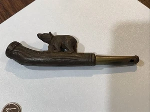 Antique Cheroot Holder Carved Wood Bear Rare! - Picture 1 of 9