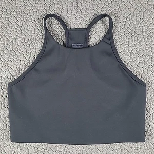 Girlfriend Collective Colette Sports Bra Women's XS Black Halter Solid Racerback - Picture 1 of 6