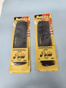 Menge 2 Neu in Verpackung Imperial von Ace Pocket Kunststoffkamm #321 unzerbrechlich Vintage versiegelt - Bild 1 von 4