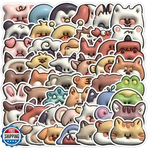 50 Pcs Animal Stickers Water Bottle Stickers for Kids Classroom Cute Stickers - Picture 1 of 5