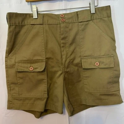 Pantalones Cortos de Carga EMS Para Hombre Talla 34 Deportivos Sarga Verde Oliva Aire Libre Senderismo Foto 1 de 4