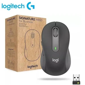 Logitech M650 Wireless Bluetooth Mouse Silent Office Laptop Mice Black - Picture 1 of 8