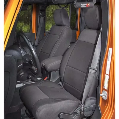 Rugged Ridge Front Row Black Neoprene Seat Covers for 11-18 Jeep Wrangler JK Foto 1 de 4