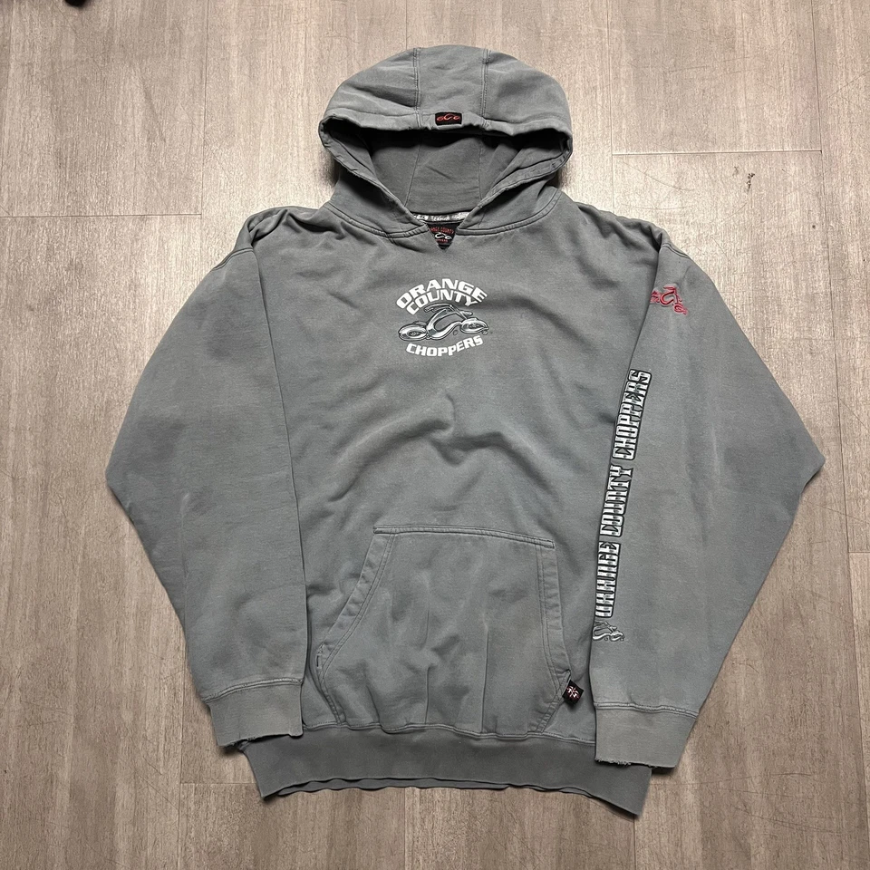 Sudadera con Capucha Y2K 00’s Orange County Choppers De Colección Talla XL Con Mangas Golpes Foto 1 de 4