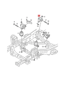 Genuine VW Amarok T1A T1B Engine Bracket 2HJ199265A - Picture 1 of 1