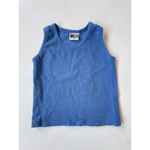 Vtg 80s Boys Blue Mesh Tank Top PLAY BY PLAY Size 6 Kids Retro  - Picture 1 of 7