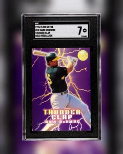 POP 1! 1996 Fleer Ultra Thunder Clap Gold Medallion #13 Mark Mcgwire SGC 7! - Bild 1 von 3