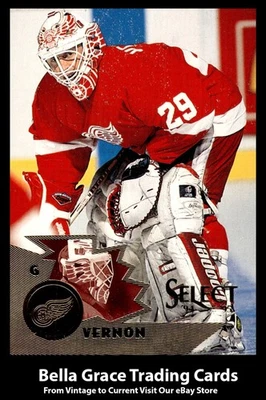 1994-95 Pinnacle Select Mike Vernon #54 Detroit Red Wings NHL Hockey  - Image 1 of 2