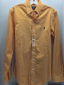 Ralph Lauren Shirt Mens XS Slim fit Orange Striped Long Sleeve Buttondown NWT - Picture 1 of 10