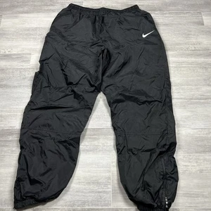 Vintage Y2K Nike Nylon schwarz Trainingshose Jogginghose Baggy Gr. Jugend XL (16-20) - Bild 1 von 8
