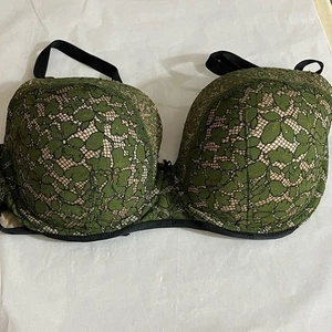 Sujetador Victoria’s Secret Dream Angels Demi con aros encaje verde estrás 36DDD - Imagen 1 de 7