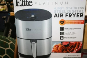 Elite Platinum 4.5 Qt Stainless Steel Digital Air Fryer #EAF-680D New in Box - Bild 1 von 8