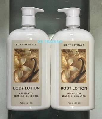 (2-Pk) RITUALES SUAVES ~ LECHE DE CABRA + ACEITE DE ALMENDRAS LOCIÓN CORPORAL infundida Almendra Vainilla Foto 1 de 4