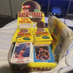 1990 Fleer Basketball 36 Pack Some Unopened WAX BOX - Jordan?? LOOK AT PICTURES - Picture 1 of 4
