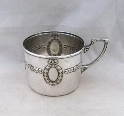 ANTIQUE WMF SILVER PLATED TEA GLASS HOLDER, C1903-1910 OSTRICH MARK, OX, 1/0, - Image 1 of 4