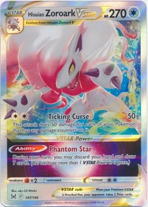 Holo Hisuian Zoroark VSTAR 147/196 Ultra Raro SWSH11: Lost Origin - Imagen 1 de 1