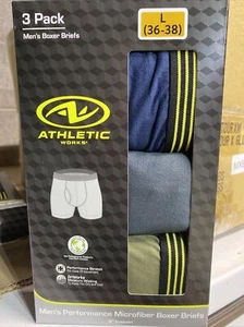 Mens Boxer Briefs Athletic Works Size Large 3 Pack Brand new Size: XL, 2XL - Picture 1 of 2