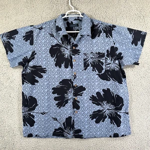 Milano Bay Hawaiian Shirt Mens CXL Blue Floral Button Up Camp Beach Vacation - Picture 1 of 9