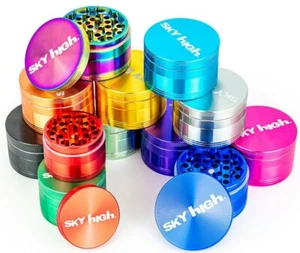 Sky High 4 Piece Aerospace Grade 6061 Aluminum-Alloy Herb Grinder and Spice Mill - Picture 1 of 83
