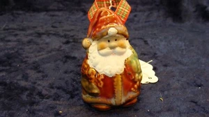 Glass Santa Claus ~ Glitter ~ Ready For Bed 2.75” ~ VGC ~ - Picture 1 of 5