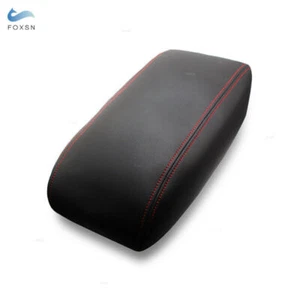 For Toyota 4Runner 96-02 Center Console Lid Box Armrest Cover Black Leather+red - Bild 1 von 6