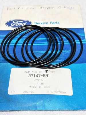 7 PCS FORD 87147-S91 Oil Filter Adaptor O-ring 1978-97 F250 F350 ECONOLINE - Image 1 of 4