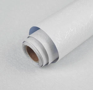 White Peel and Stick Wallpaper Silk Embossed Textured Contact Paper 15.7" x 118" - Picture 1 of 4