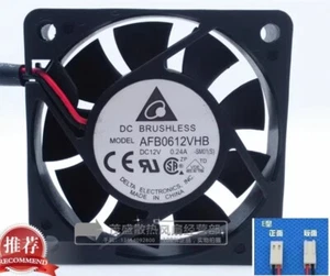 Delta AFB0612VHB 6015 DC12V 0.24A 6CM 2-Pin Dual Ball Cooling Fan - Picture 1 of 1