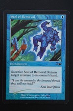 Magic The Gathering MTG SEAL OF REMOVAL FOIL Nemesis MP Moderately Played