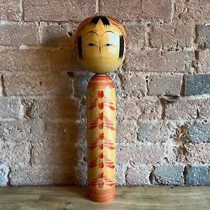 More details for japanese kokeshi doll 21.5&quot; extra large -vintage collectible - antique folk art