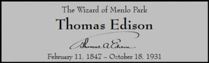 Targa Thomas Edison personalizzata incisa a laser 2 x 6 pollici SPEDIZIONE GRATUITA - Foto 1 di 1