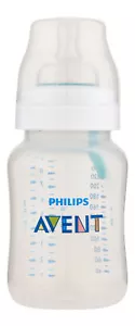 Philips Avent Anti-Colic Baby Bottle With AirFree Vent Clear 9 oz. Baby Bottle - Picture 1 of 1