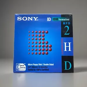 Sony 3,5" Disketten doppelseitig 10MFD-2HD 10er Pack IBM Neu Versiegelt - Bild 1 von 4