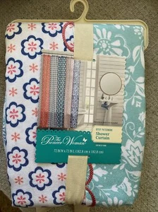 Pioneer Woman Shower Curtain. Ditsy Patchwork Design. - Picture 1 of 2