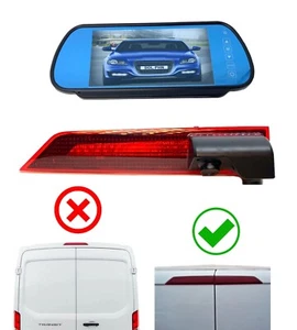 Dual Reversing Camera For Ford Transit Custom 2012 - May 2016 Inc Mirror Monitor - Picture 1 of 18
