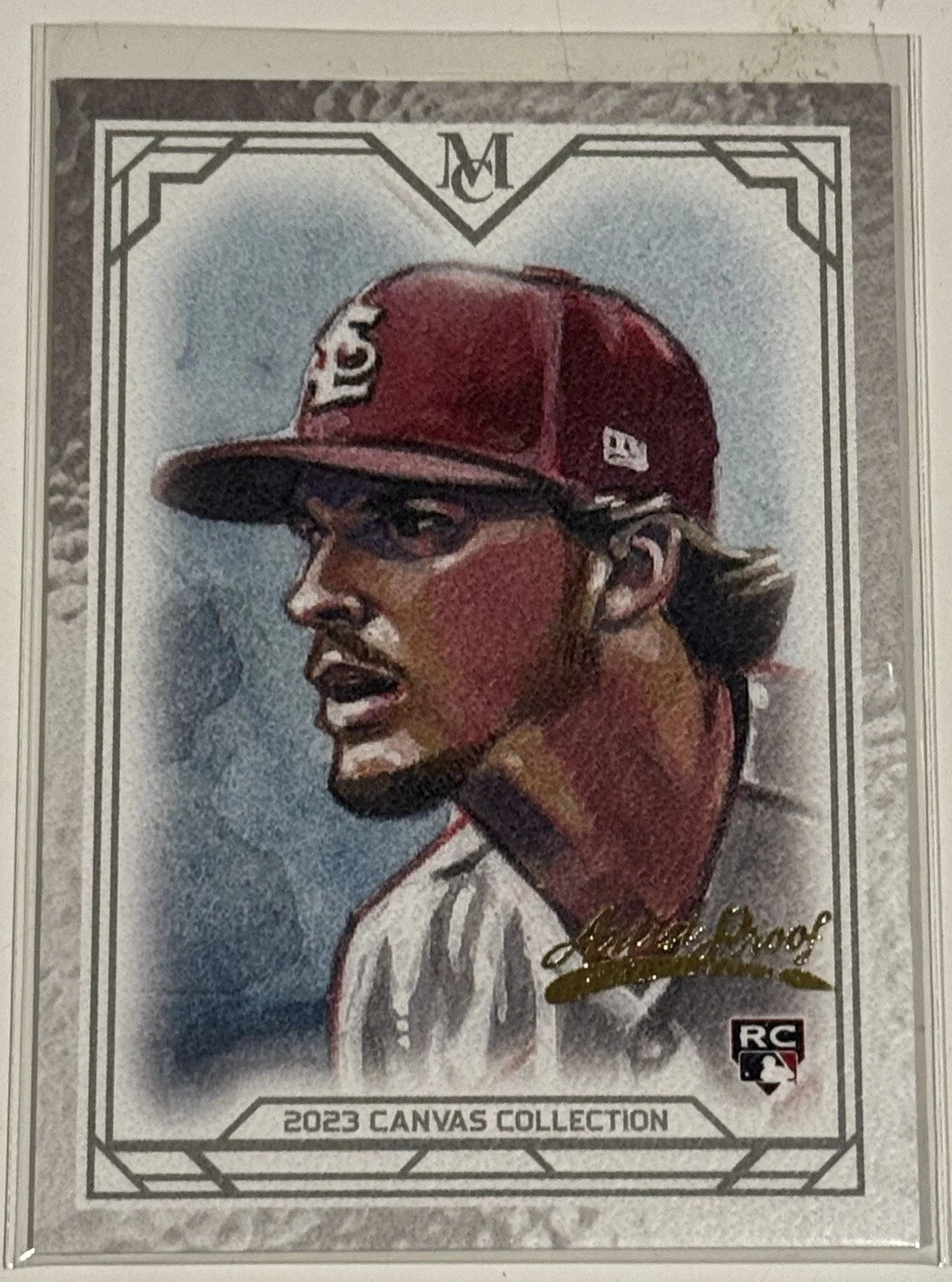 2023 Topps Museum Collection Nolan Gorman Canvas Reprints Artist Proof RC
