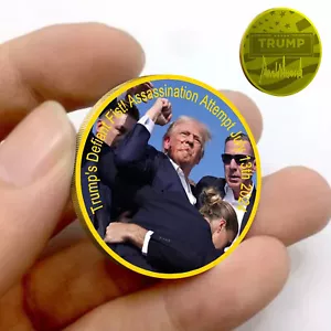 Gedenkmünze Präsident Donald Trump 2024 Never Surrender Fight Shooting 1p - Bild 1 von 9