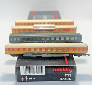 Z Scale Marklin 87286 "Apple Arrow" Set Of 4 Passenger Cars Original Box RARE - Picture 1 of 9