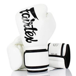 FAIRTEX MUAY THAI KICK BOXING GLOVES BGV14 WHITE COLOR MMA SAVE TRAINING PUNCH - Picture 1 of 3
